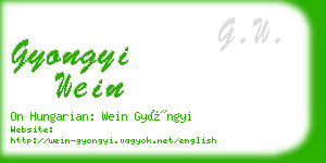 gyongyi wein business card